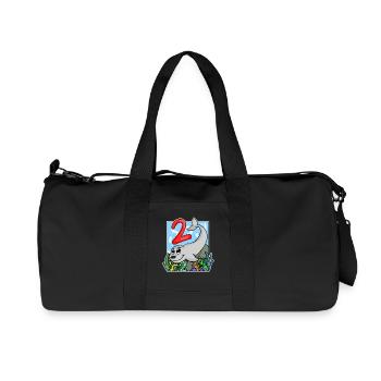 2 birthday 2 years old with animal motif - two - Recycled Canvas Sports Bag by Stanley/Stella - black - Front
