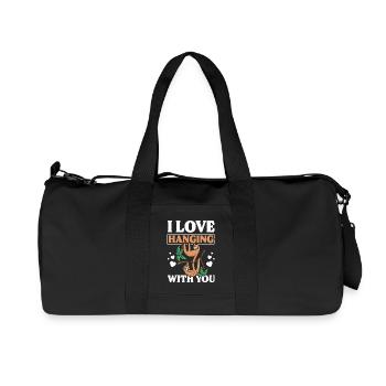 I love Hanging with you sloth couple fahlentinsday - Recycelte Canvas-Sporttasche von Stanley/Stella - Schwarz - Vorne
