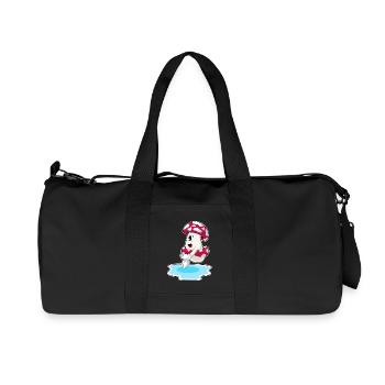 Mushroom Swimming Water Jump Summer - Recycled Canvas Sports Bag by Stanley/Stella - black - Front