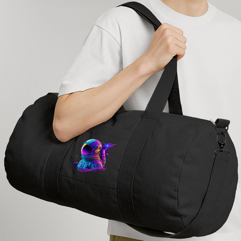 Synthwave Astronaute Space Explorer Sac de sport en toile recyclée Stanley/Stella