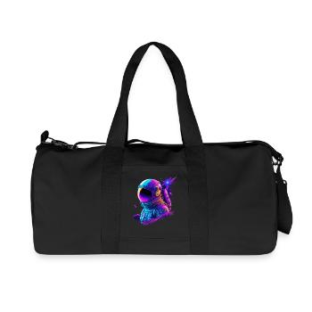 Synthwave Astronaut Space Explorer - Recycled Canvas Sports Bag by Stanley/Stella - black - Front
