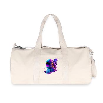Synthwave Astronaut Space Explorer - Recycelte Canvas-Sporttasche von Stanley/Stella - Naturweiß - Vorne