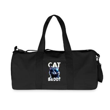 Cat Daddy Cats Father Cat Dad Dad Father's Day Cat - Recycled Canvas Sports Bag by Stanley/Stella - black - Front