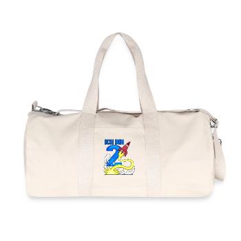2 Birthday Boy Astronaut Rocket - deux ans - Sac de sport en toile recyclée Stanley/Stella - blanc naturel - Devant