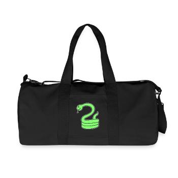Serpent - Serpent vert - Sac de sport en toile recyclée Stanley/Stella - noir - Devant