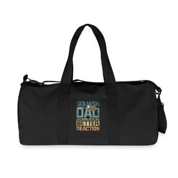 Cool squash dad better reaction - Recycled Canvas Sports Bag by Stanley/Stella - black - Front