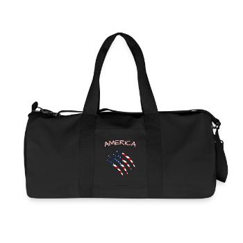 America, Claws, Cuts, Amerika, USA, American Flag  - Recycelte Canvas-Sporttasche von Stanley/Stella - Schwarz - Vorne