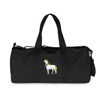 Foulard licorne - Sac de sport en toile recyclée Stanley/Stella - noir - Devant