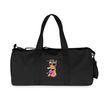 J’aime les licornes et les lunettes de soleil Pizza Licorne - Sac de sport en toile recyclée Stanley/Stella - noir - Devant