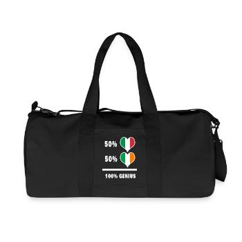 Ireland and Italy 100% fantastic flags - Recycled Canvas Sports Bag by Stanley/Stella - black - Front