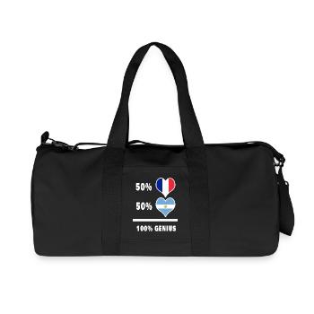 Drapeau 100% génial de l'Argentine et de la France - Sac de sport en toile recyclée Stanley/Stella - noir - Devant