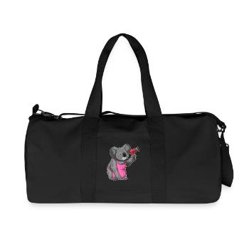 Koala Hairdresser Sèche-cheveux - Sac de sport en toile recyclée Stanley/Stella - noir - Devant