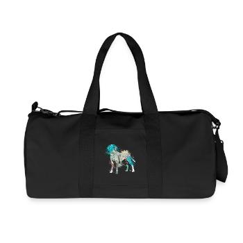colorful splash art dog lover labrador retriever - Recycelte Canvas-Sporttasche von Stanley/Stella - Schwarz - Vorne