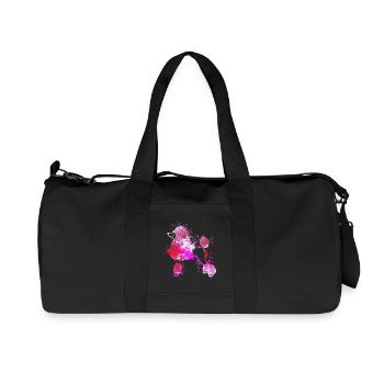 colorful splash art dog lover Poodle - Recycled Canvas Sports Bag by Stanley/Stella - black - Front