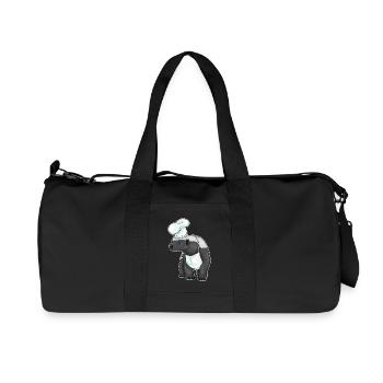 Dachs Koch Kochmütze Kochen - Recycelte Canvas-Sporttasche von Stanley/Stella - Schwarz - Vorne
