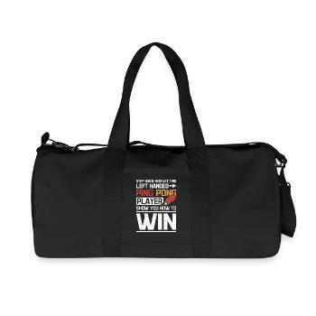 Lefthendet ping pong taible tennis player - Recycled Canvas Sports Bag by Stanley/Stella - black - Front