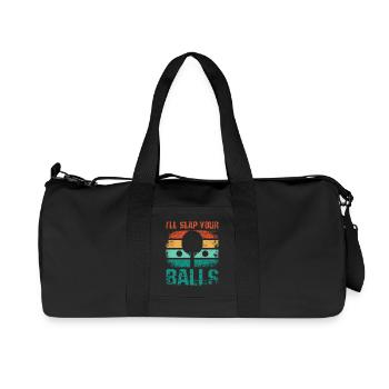 Je vais te claquer les couilles, drôle de ping-pong - Sac de sport en toile recyclée Stanley/Stella - noir - Devant