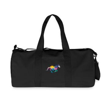 Colorful Splash Art Farm animaux Cheval - Sac de sport en toile recyclée Stanley/Stella - noir - Devant