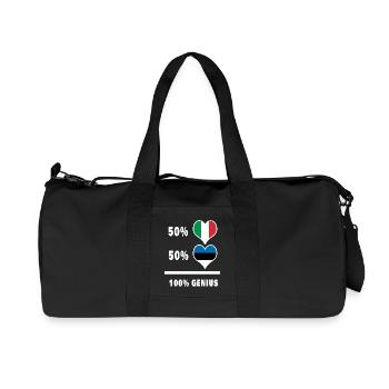 Estonia and Italy 100% fantastic flags - Recycled Canvas Sports Bag by Stanley/Stella - black - Front