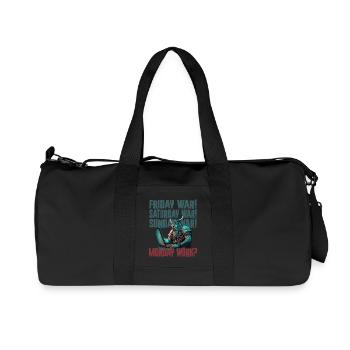 Travail du lundi Programmation Vikings - Sac de sport en toile recyclée Stanley/Stella - noir - Devant