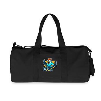 Rooster with bike - Recycled Canvas Sports Bag by Stanley/Stella - black - Front