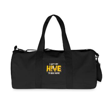 Bienen I Left My Hive To Bee Here Bees Honig Biene - Recycelte Canvas-Sporttasche von Stanley/Stella - Schwarz - Vorne