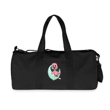 Flamingo Ei - Recycelte Canvas-Sporttasche von Stanley/Stella - Schwarz - Vorne