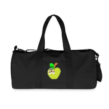 Pomme chenille - Sac de sport en toile recyclée Stanley/Stella - noir - Devant