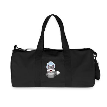 Katze Koch Kochtopf Kochen - Recycelte Canvas-Sporttasche von Stanley/Stella - Schwarz - Vorne