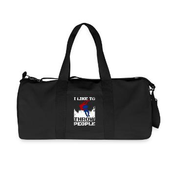 I like to throw people Sambo - Recycelte Canvas-Sporttasche von Stanley/Stella - Schwarz - Vorne