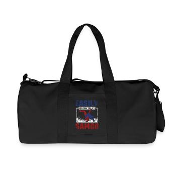 Easily distracted by Sambo - Recycelte Canvas-Sporttasche von Stanley/Stella - Schwarz - Vorne