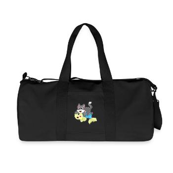 Poisson-chat - Sac de sport en toile recyclée Stanley/Stella - noir - Devant