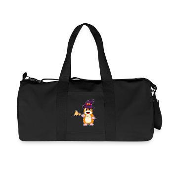Balai sorcier hamster - Sac de sport en toile recyclée Stanley/Stella - noir - Devant