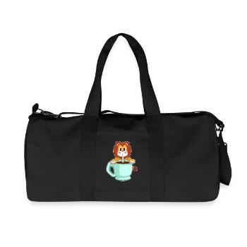 Löwe Tasse Kaffe - Recycelte Canvas-Sporttasche von Stanley/Stella - Schwarz - Vorne