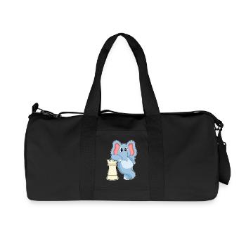 Elephant Chess Piece Tower Chess - Recycled Canvas Sports Bag by Stanley/Stella - black - Front