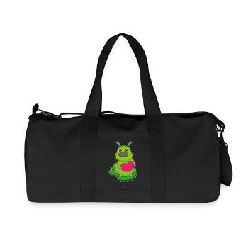 Cœur de chenille - Sac de sport en toile recyclée Stanley/Stella - noir - Devant