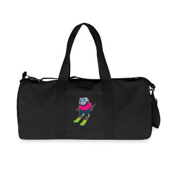 Ski Chien Ski Sports d’hiver - Sac de sport en toile recyclée Stanley/Stella - noir - Devant