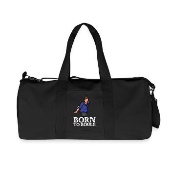 Born to Boule saying for boules and petanque - Recycled Canvas Sports Bag by Stanley/Stella - black - Front