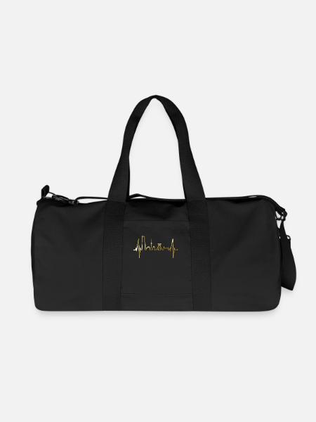 Essen Skyline Herzschlag Ruhrpott Fan Herz Essener - Recycled Canvas Sports Bag by Stanley/Stella - black
