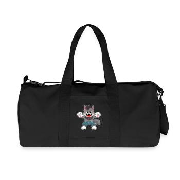 Katze Halloween - Recycelte Canvas-Sporttasche von Stanley/Stella - Schwarz - Vorne