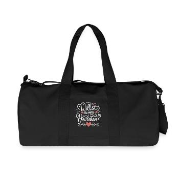 Willst du mich heiraten - Recycelte Canvas-Sporttasche von Stanley/Stella - Schwarz - Vorne