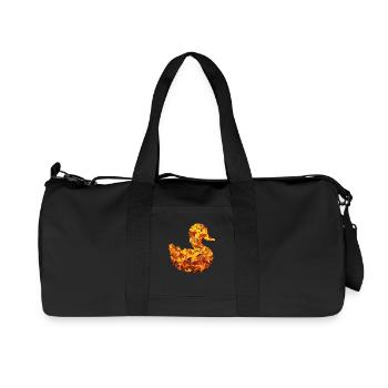 Ente Herbstente aus Blättern - Recycelte Canvas-Sporttasche von Stanley/Stella - Schwarz - Vorne