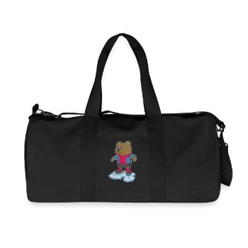 Bear Ice Skating Skates - Recycled Canvas Sports Bag by Stanley/Stella - black - Front