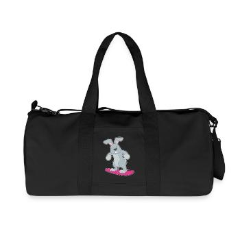 Rabbit Snowboarder Snowboard - Sac de sport en toile recyclée Stanley/Stella - noir - Devant