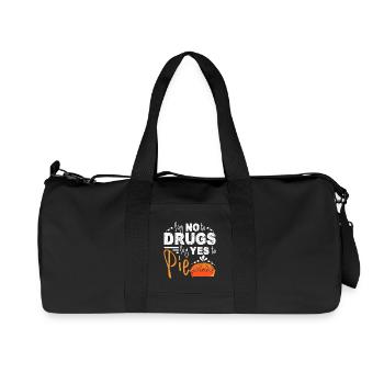 Say No To Drugs Say Yes To Pie Red Ribbon - Recycled Canvas Sports Bag by Stanley/Stella - black - Front