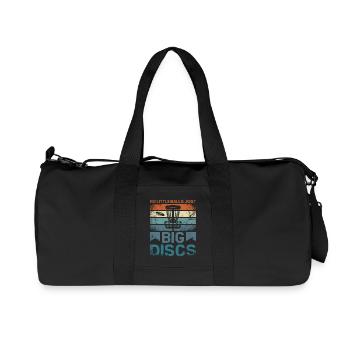 Pas de petites balles juste de gros disques, disc golf - Sac de sport en toile recyclée Stanley/Stella - noir - Devant