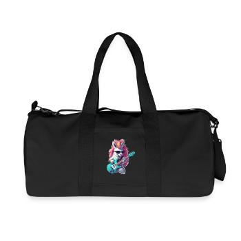 Punk unicorn guitarist - Recycled Canvas Sports Bag by Stanley/Stella - black - Front