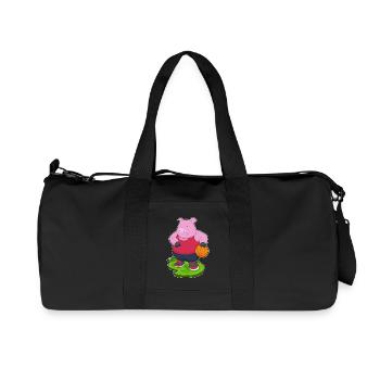 Cochon Basketteur Basketteur - Sac de sport en toile recyclée Stanley/Stella - noir - Devant