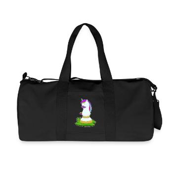 Einhorn Schachfigur Springer Schach - Recycelte Canvas-Sporttasche von Stanley/Stella - Schwarz - Vorne