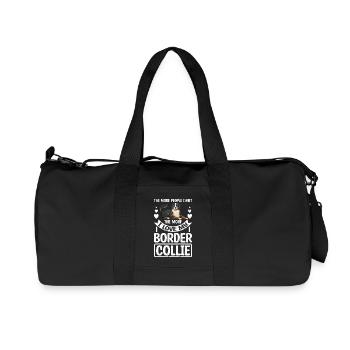 Je n’aime pas les gens J’aime mon border collie - Sac de sport en toile recyclée Stanley/Stella - noir - Devant